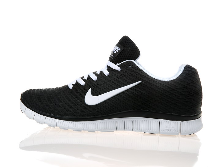 Nike Free 5.0 chaussures de course legeres mens nouveau blanc noir (2)